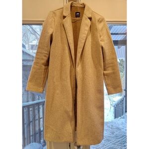 Beige Open Coat (no buttons) from Zara Size Medium